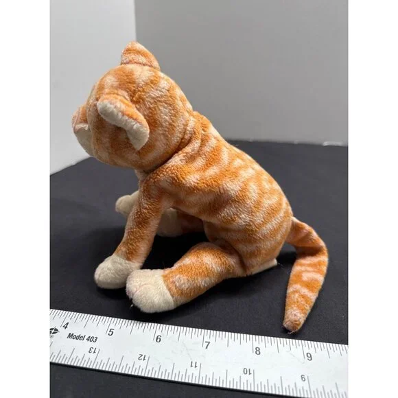 TY Beanie Baby Original- AMBER the Gold Orange Tabby Cat